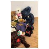 Large Collection of Assorted Plush Toys and Stuffed Animals