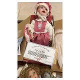 Collection of 10 Porcelain Dolls with Boxes and Certificates