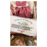 Collection of 10 Porcelain Dolls with Boxes and Certificates