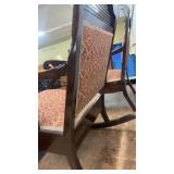 Pair of Vintage Armchairs with Upholstered Seats and Wooden Frames