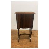 Antique Wooden Side Cabinet with Hinged Door