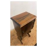 Antique Wooden Side Cabinet with Hinged Door