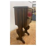 Antique Wooden Side Cabinet with Hinged Door