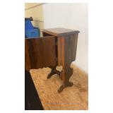 Antique Wooden Side Cabinet with Hinged Door