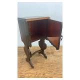 Antique Wooden Side Cabinet with Hinged Door