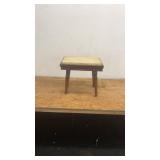 Wooden Side Table with Marble Top