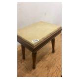 Wooden Side Table with Marble Top