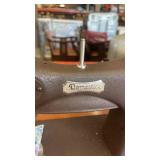 Antique Domestic Sewing Machine with Built-in Wood Cabinet