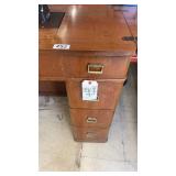 Antique Domestic Sewing Machine with Built-in Wood Cabinet