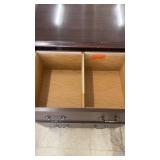 Two-Drawer Wooden File Cabinet with Metal Handles