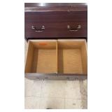 Two-Drawer Wooden File Cabinet with Metal Handles