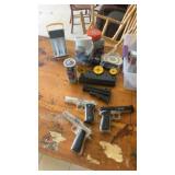 Airsoft Equipment Collection with Pistols, Targets, BBs, and More