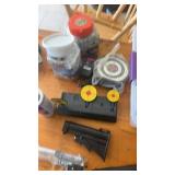 Airsoft Equipment Collection with Pistols, Targets, BBs, and More