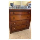 Antique Wooden 4-Drawer Chest of Drawers