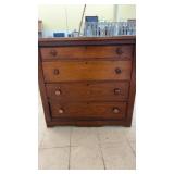 Antique Wooden 4-Drawer Chest of Drawers