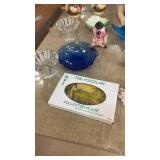 Collection of Decorative Porcelain and Glass Figurines and Bowls