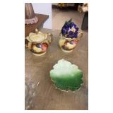 Collection of Decorative Porcelain and Glass Figurines and Bowls