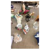 Collection of Decorative Porcelain and Glass Figurines and Bowls