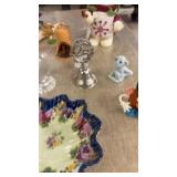 Collection of Decorative Porcelain and Glass Figurines and Bowls