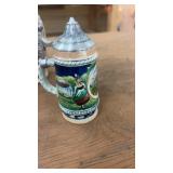 Collection of 3 Vintage Beer Steins and Mug with Unique Designs