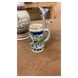 Collection of 3 Vintage Beer Steins and Mug with Unique Designs