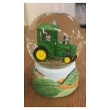Set of 2 Collectibles: Wooden Toy Truck and John Deere Snow Globe