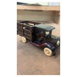 Set of 2 Collectibles: Wooden Toy Truck and John Deere Snow Globe