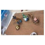 Collection of Decorative Figurines and a Brass Bell