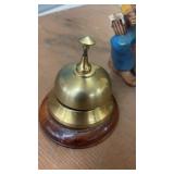 Collection of Decorative Figurines and a Brass Bell