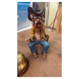 Collection of Decorative Figurines and a Brass Bell