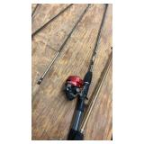 Collection of 5 Fishing Rods with Reels Assorted Models