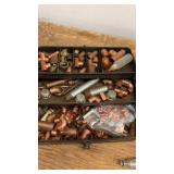 Collection of Copper Plumbing Fittings and Simer Submersible Utility Pump