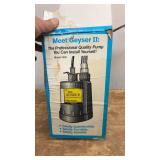 Collection of Copper Plumbing Fittings and Simer Submersible Utility Pump