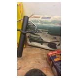 Assorted Workshop Tools Including Pump, Dial Indicator, and Accessories