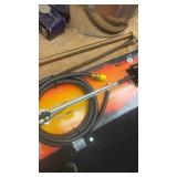 Assorted Workshop Tools Including Pump, Dial Indicator, and Accessories