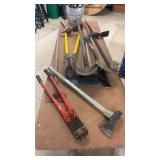 Collection of Assorted Hand Tools Including Shovels, Pickaxes, and More
