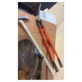 Collection of Assorted Hand Tools Including Shovels, Pickaxes, and More