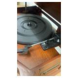 Vintage Wooden Radio and Turntable System with CD Player