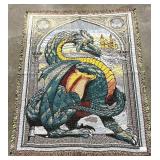 Fierce Dragon Motif Blanket