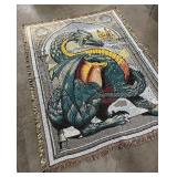 Fierce Dragon Motif Blanket