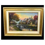 Cobblestone Bridge Limited Edition Print by Thomas Kinkade