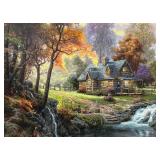 Mountain Retreat Limited Edition Canvas Print by Thomas Kinkade