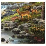 Mountain Retreat Limited Edition Canvas Print by Thomas Kinkade