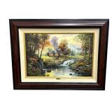 Mountain Retreat Limited Edition Canvas Print by Thomas Kinkade