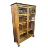 Antique Empire / Arts and Crafts Glass Front Display Cabinet