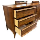 Vintage Lane Rhythm Walnut Dresser with Two Mirrors