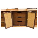 Vintage Lane Rhythm Walnut Dresser with Two Mirrors