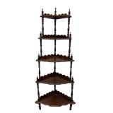Vintage Victorian Style Walnut Corner Shelf