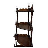 Vintage Victorian Style Walnut Corner Shelf