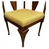 Vintage Wooden Queen Anne Style Corner Chair